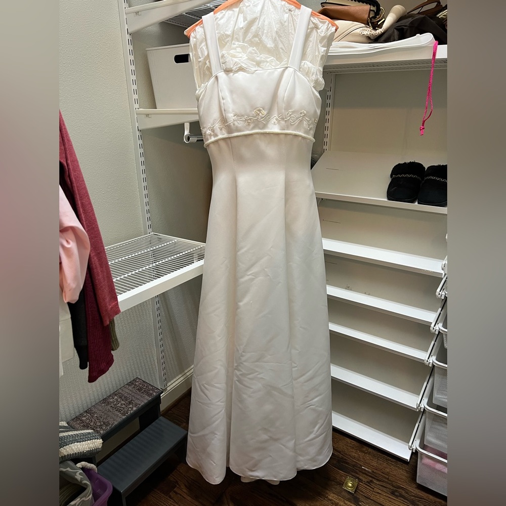 White graduation, wedding, event gown